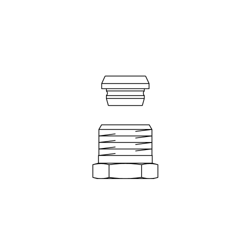 Присоединительный набор, Н ЕК, 1/2, 15, латунь, нажимной винт-никелированный, уплотнение-металлическое